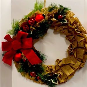 Rustic Burlap Wreath